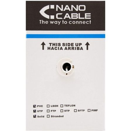 Nano Cable 10.20.0504-EXT-BK Cable de Red Exterior Cat.6 UTP AWG24 Impermeable - Bobina 305 Metros Negro Nano Cable 10.20.0504-EXT-BK Cable de Red Exterior Cat.6 UTP AWG24 Impermeable - Bobina 305 Metros Negro